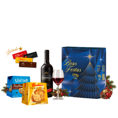 Cesta de Natal Kit Granada Cesta de Natal Kit Granada com 1 panetone Bauducco e Visconti com sabor chocolate